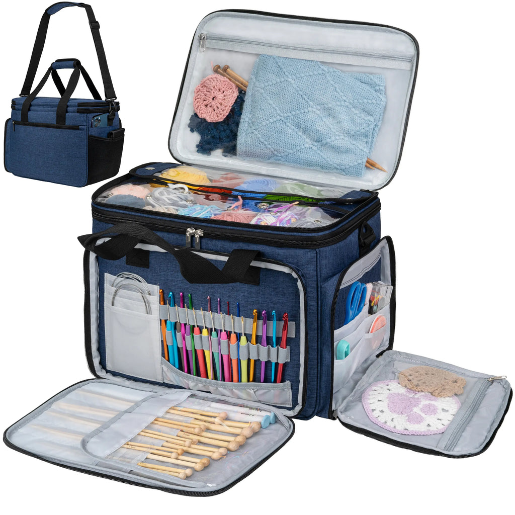 PAVILIA Yarn Storage Tote for Knitting