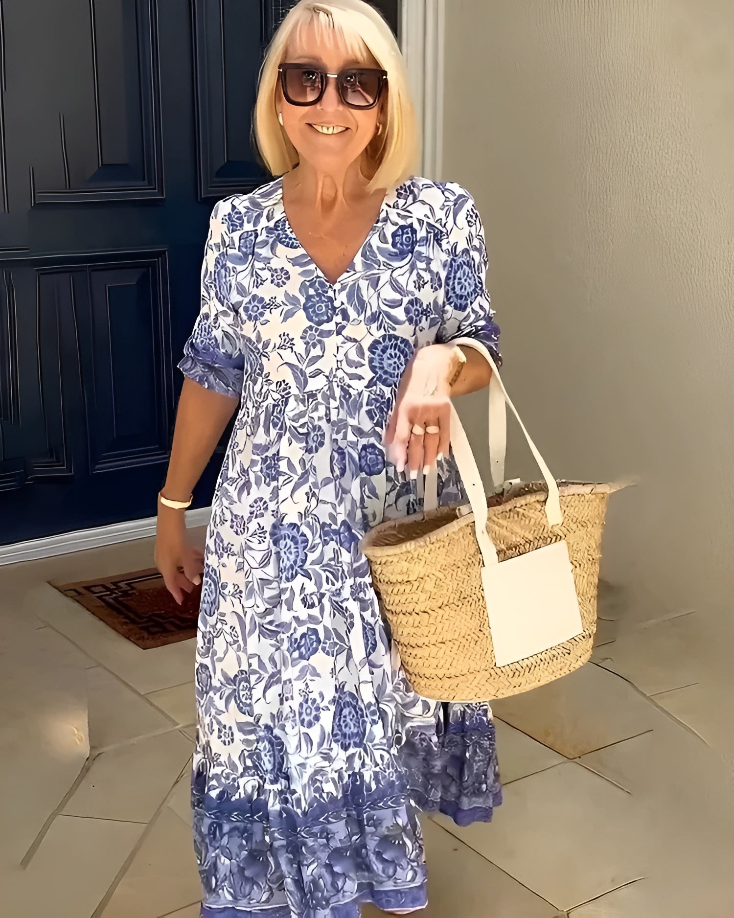 Elena Everyday Floral Midi Dress