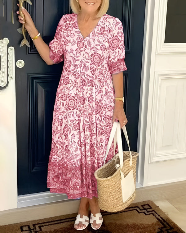 Elena Everyday Floral Midi Dress